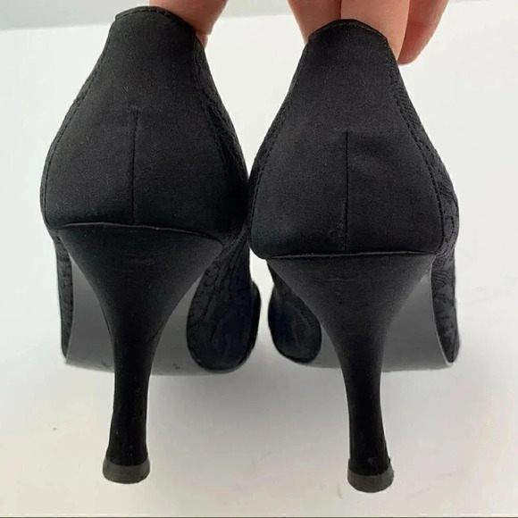 Alfani heels Callista size 7.5 black lace floral - Picture 8 of 12